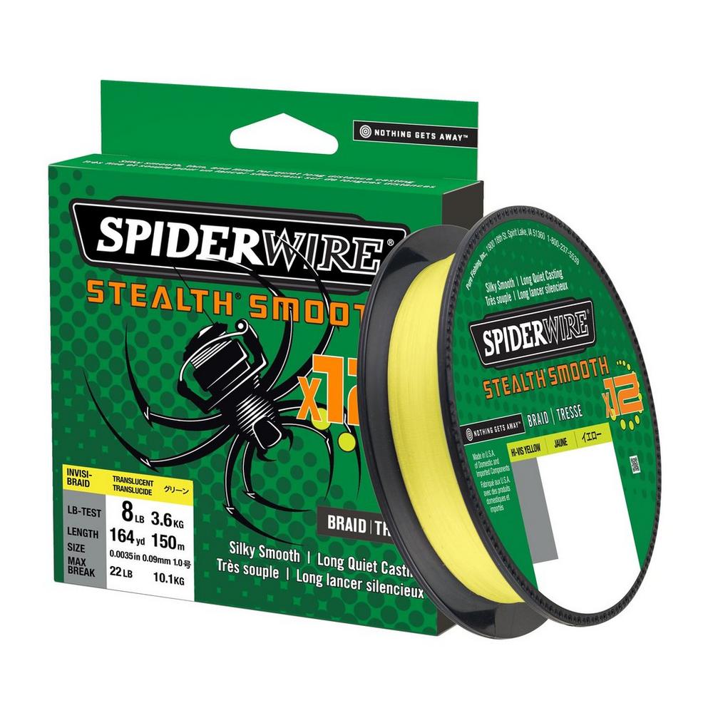 P-20880_SpiderWire_Stealth_Smooth12_150m_hi-vis_yellow SpiderWire Stealth Smooth12 150 m hi-vis yellow - 12 strands braided line