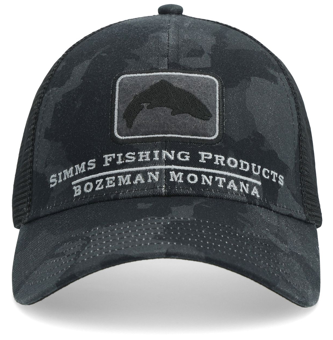 Simms Trout Icon Trucker Cap regiment camo carbon