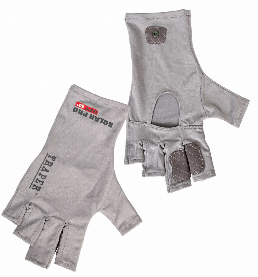 P-26491_Traper_Solar_pro_UPF50_Sunglove_Handschuhe_ Traper Solar Pro UPF 50+ Sunglove light grey with sun protection