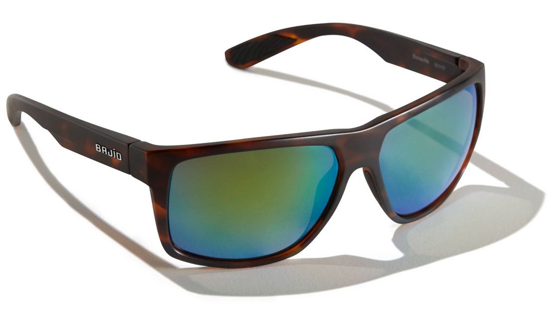 Bajio Polarized Glasses Boneville - Dark Tort Matte (Green Mirror PC)