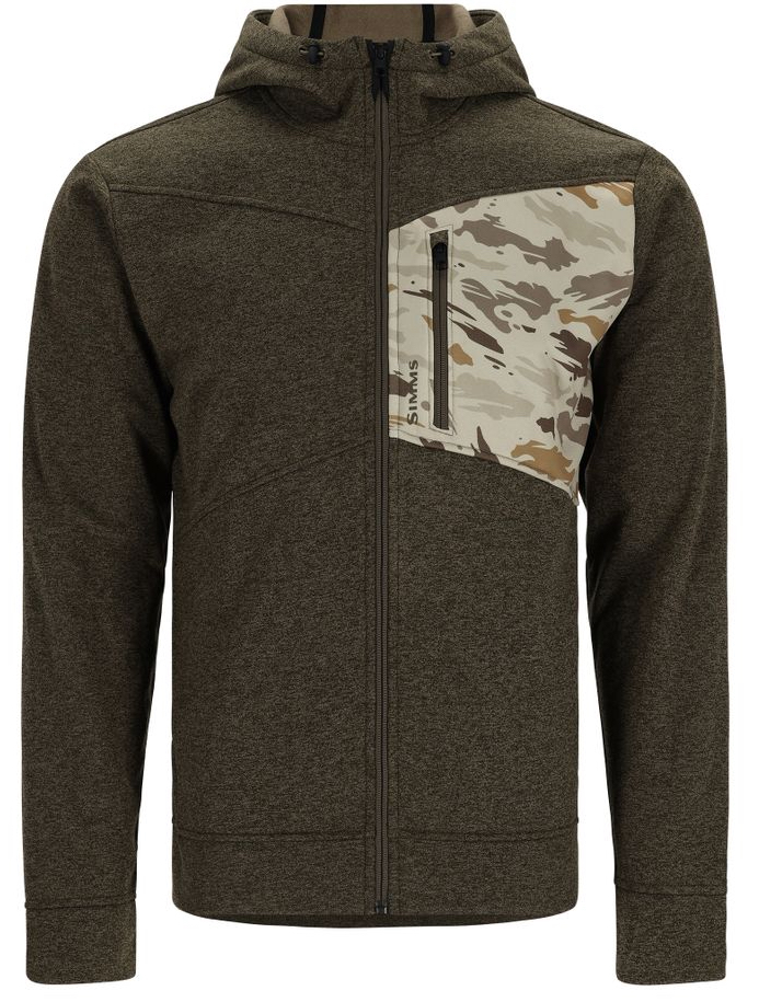 Simms CX Hoody Full Zip dark stone/ghost camo stone