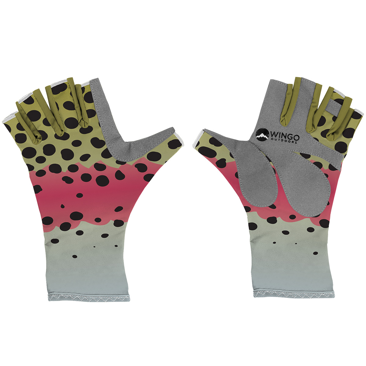 Wingo-Fish-Skin-Sun-Glove-Handschuhe-Rainbow-Trout Wingo Fish Skin Sun Glove Rainbow Trout