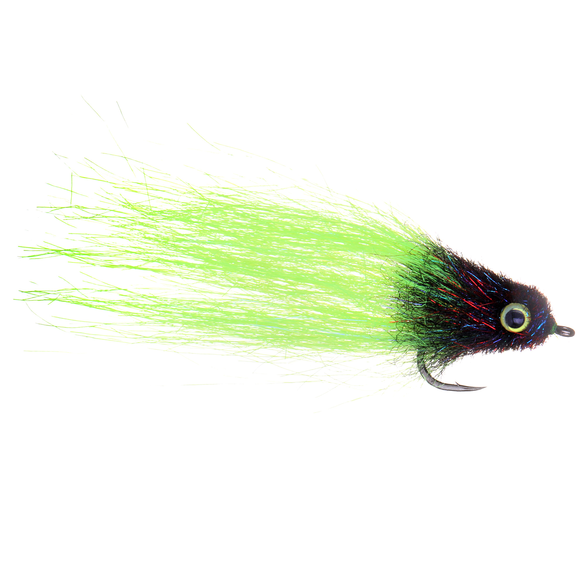 Enrico Puglisi EP® A2Z MINNOW STREAMER - BLACK-TREUSE - #2/0