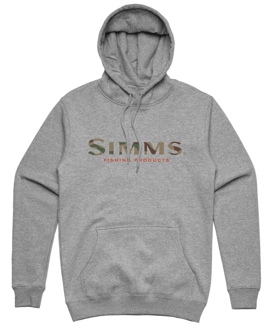 Simms Logo Hoody grey heather