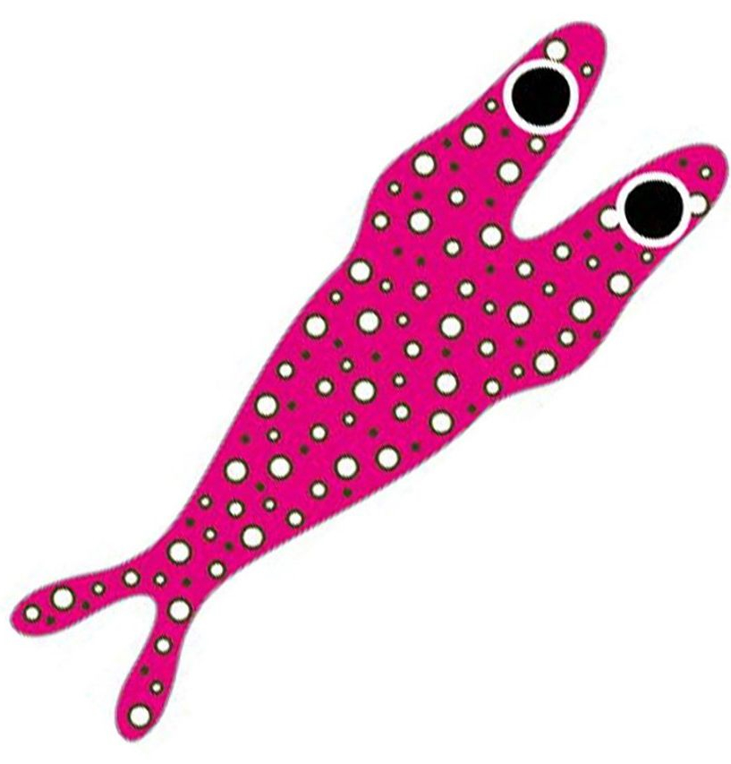 Pink base brown lined dots