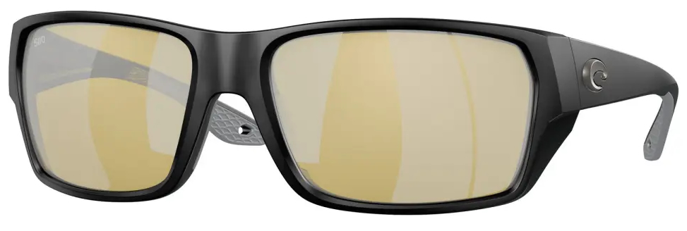 Costa Polarized Glasses Tailfin Matte Black (Sunrise Silver Mirror 580G)