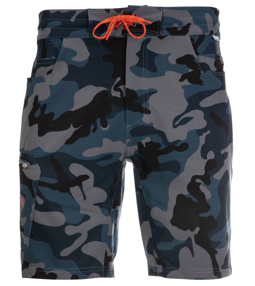 Simms Seamount Board Shorts woodland camo storm