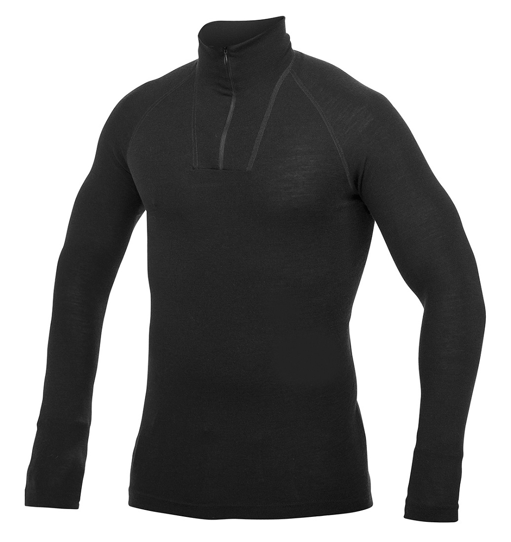 Woolpower_Zip_Turtleneck_LITE_Langarmshirt_black_1 Woolpower Zip Turtleneck LITE black