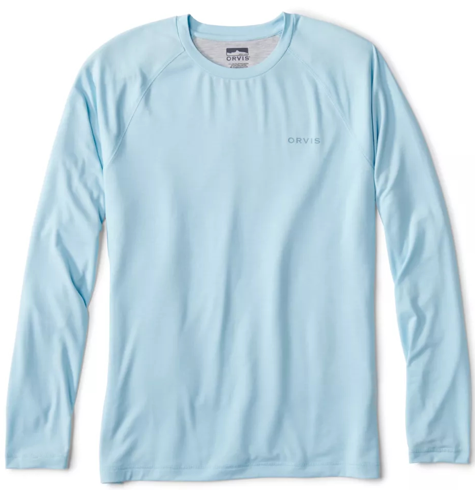 P-27329_Orvis_DriCast_Shirt_Blue_Mist_ Orvis Dricast Sunshirt UPF 50+ sun protection shirt blue mist