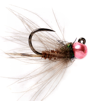 P-21093_FullingMill_Pink_Jig Fulling Mill Nymph - CDC Pheasant Tail Jig Pink Barbless