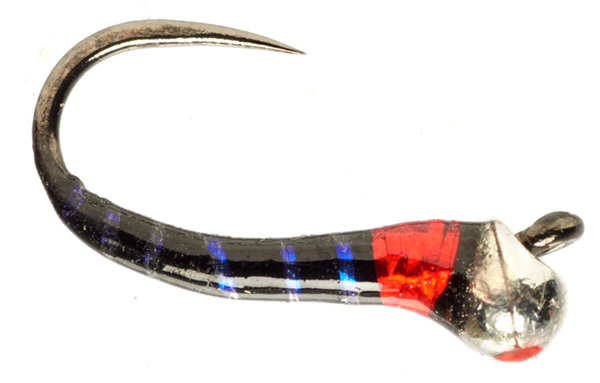 P-26895_Fulling_Mill_Classic_Buzzer_Superman_red_Spot_Nymph_ Fulling Mill Classic Buzzer - Superman Red Spot Nymph Barbless