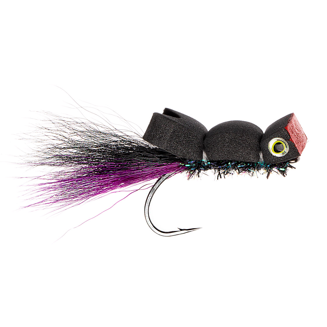 P-15713-H2O-Streamer-Tiger-Flipper-black Fishient H2O Streamer - Tiger Flipper Black purple & black