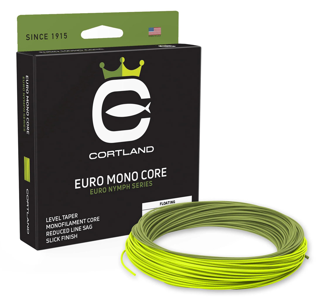Cortland_Euro_Nymph_Mono_Core_Level_Line_1 Cortland Euro Nymph Flyline Mono Core Level GeckoGreen/Chartreuse