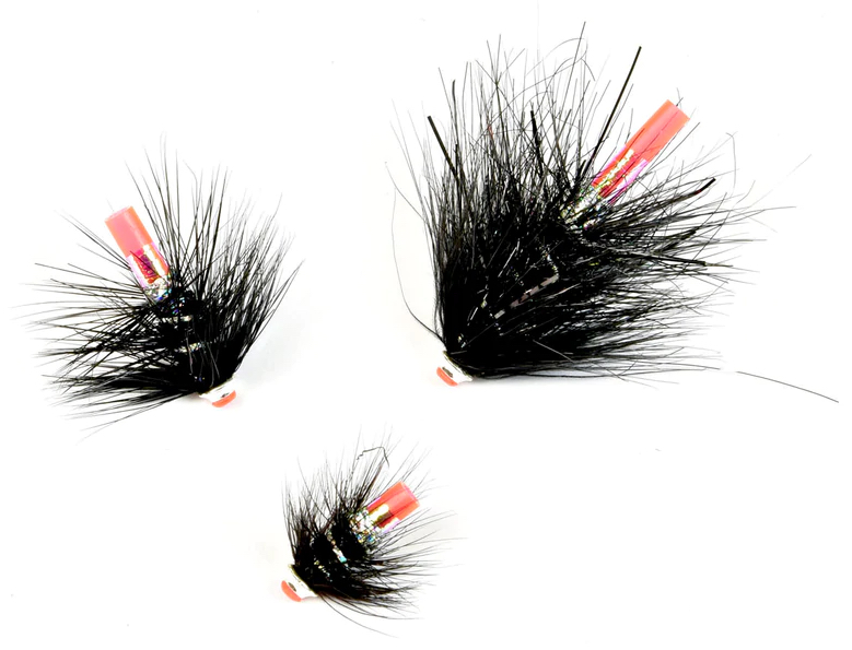 P-20523_Frodin_Flies_LooseBody_SilverBlack Frödin Flies Loose Body Series - Black & Silver Tubenfly Set