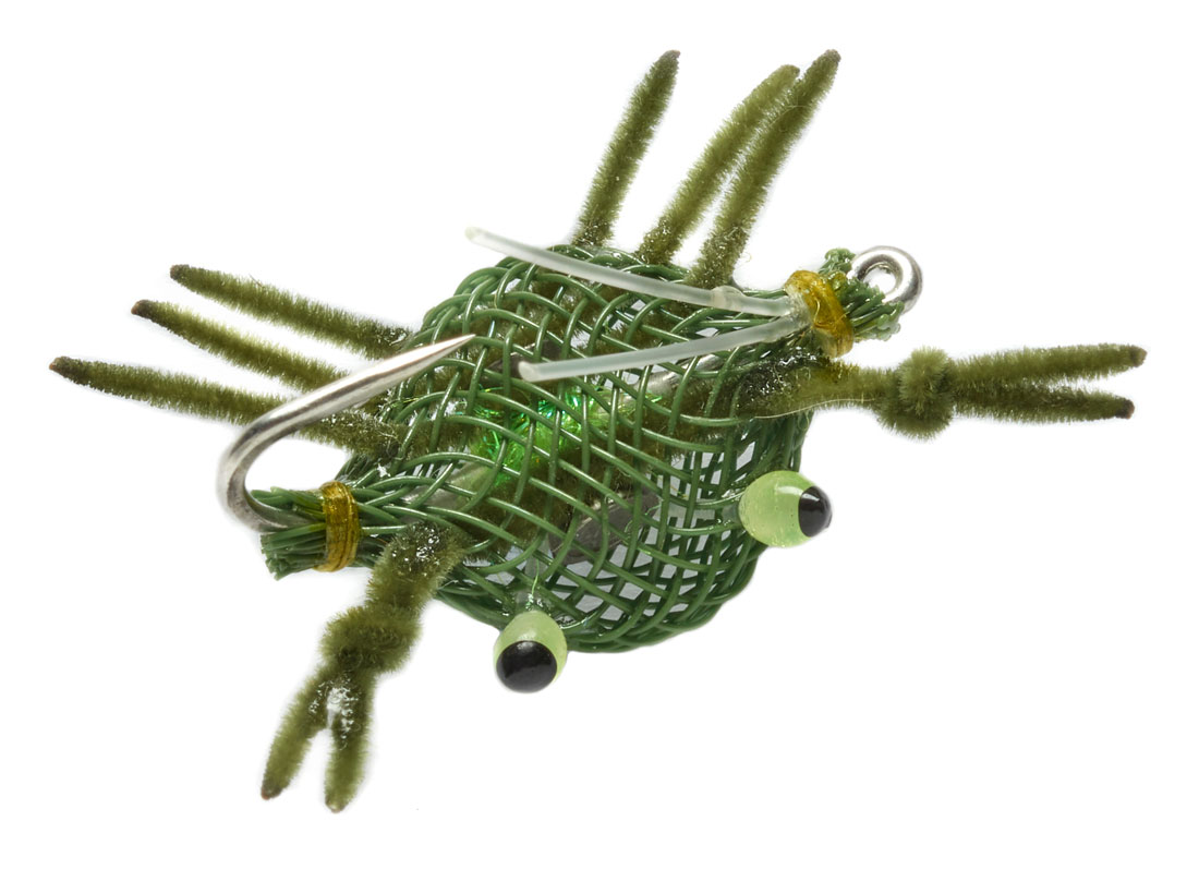 Fulling Mill Saltwater Fly - Micro Flexo Crab Weedless olive