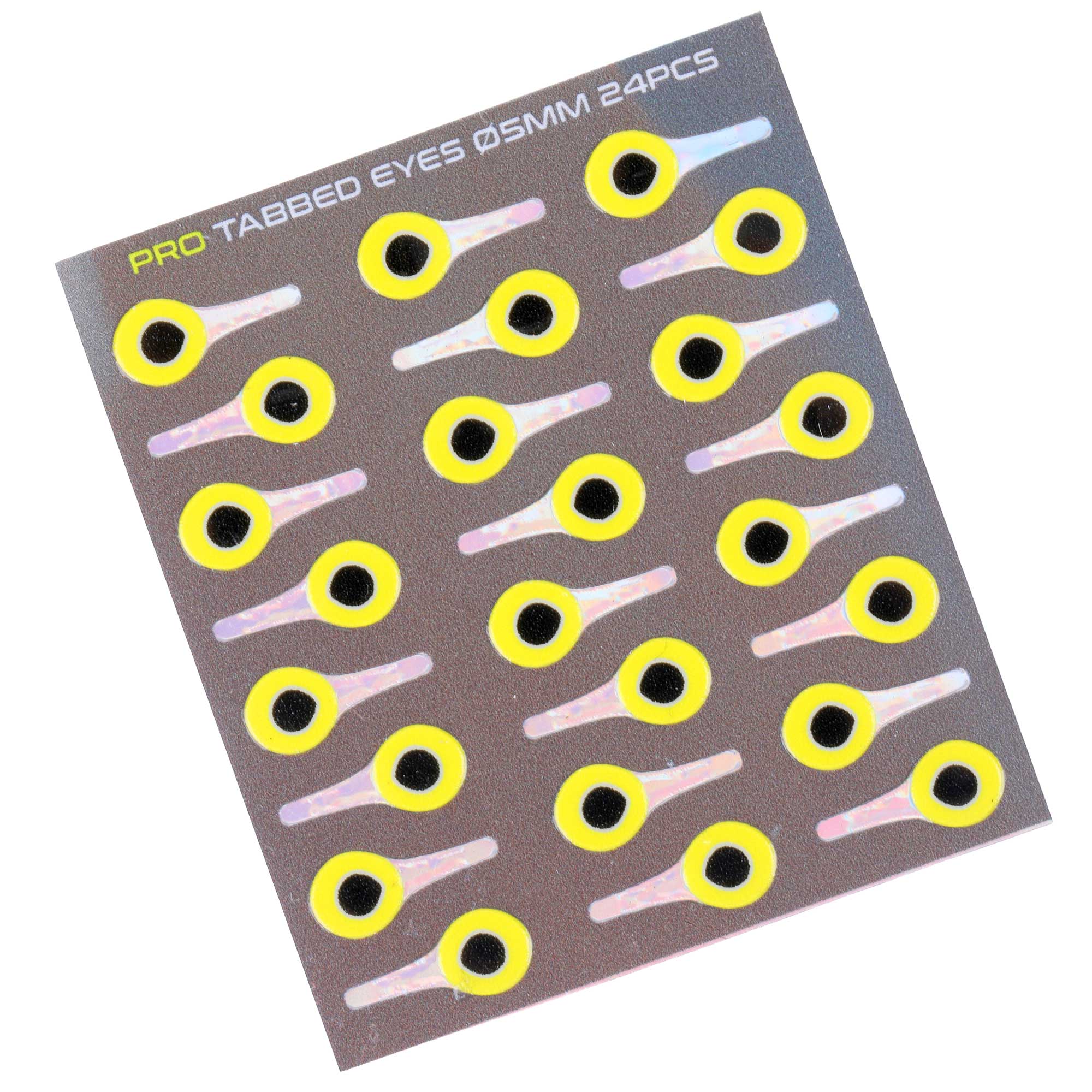 Pro Sportfisher - 3D Tabbed Eyes Silver - Hot Yellow