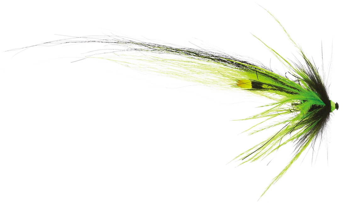 P-25265_Frodin_Flies_TTT_Samurai_Series_Black_Head_Green_Helmet_ Frödin Flies Tube Fly TTT Samurai Series - Black Green Helmet