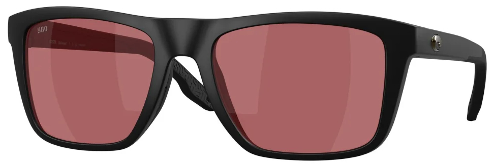 Costa Polarized Glasses Mainsail Matte Black (Rose 580G)