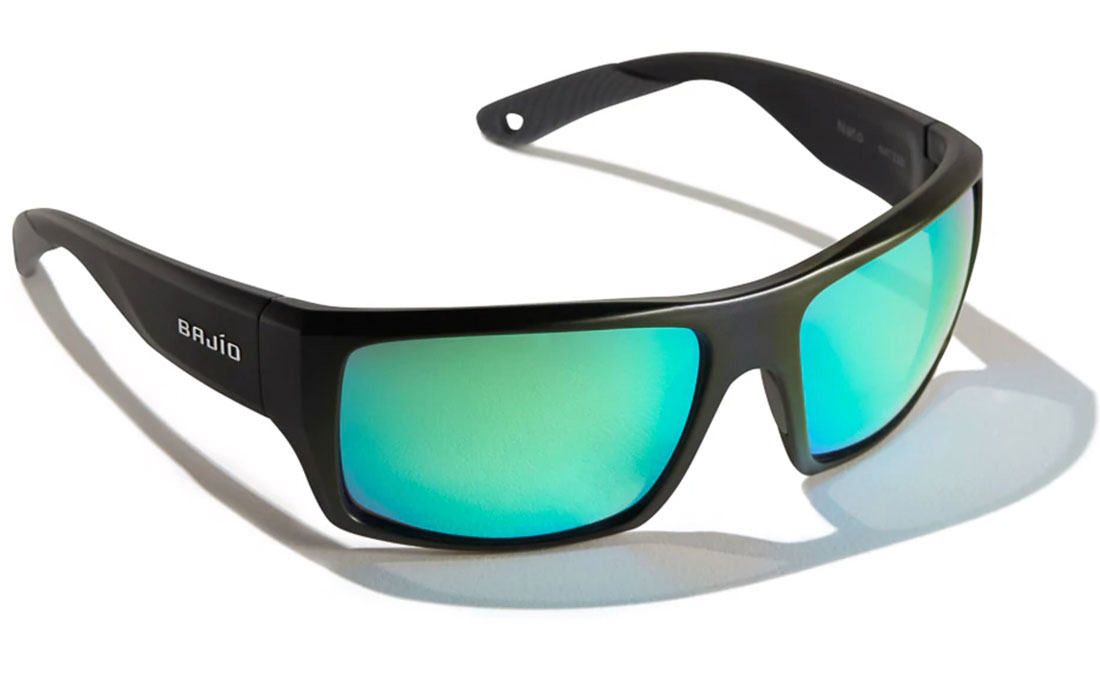 Bajio Polarized Glasses Nato - Black Matte (Green Mirror Glass)