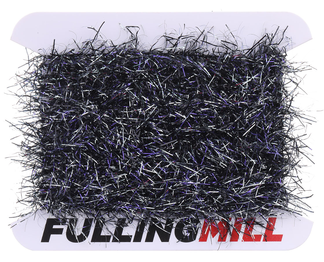 P-27126_Fulling_Mill_Streamer_Straggle_Chenille_Metallic_Silver_12mm_black black