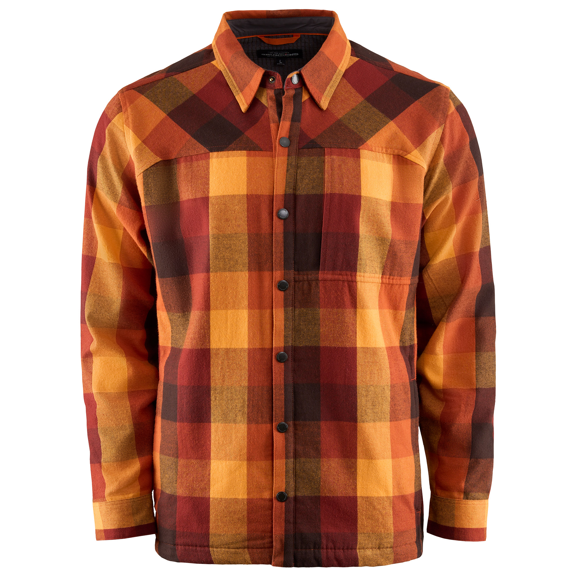 Grundéns Bankside Lined Shacket Flannel Shirt - Commercial Grade - Lobster Plaid
