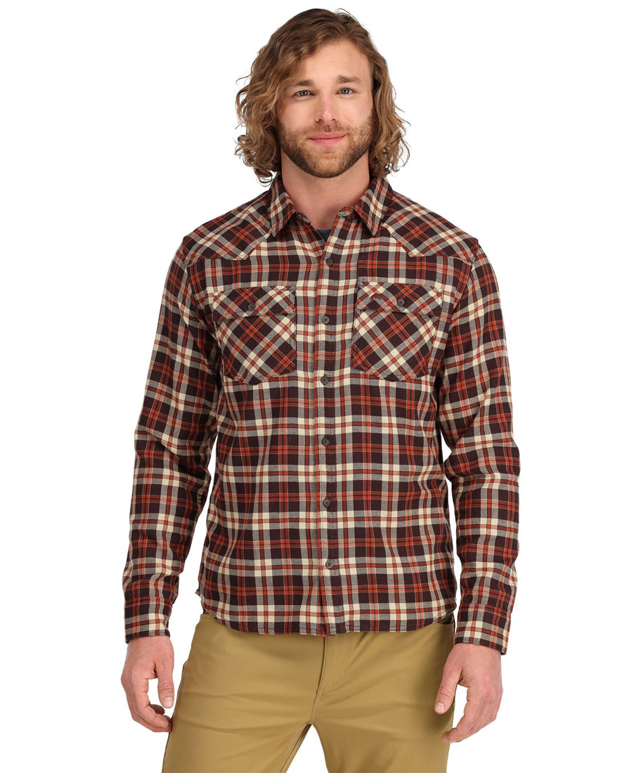 Simms_Santee_Flannel_Shirt_Hemd_maghoany_tan_camp_plaid_2