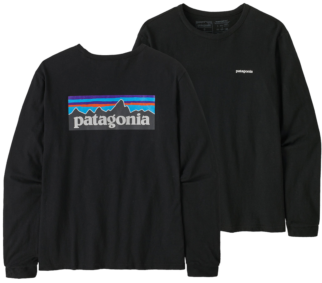 Patagonia W's L/S P-6 Logo Responsibili-Tee Shirt BLK