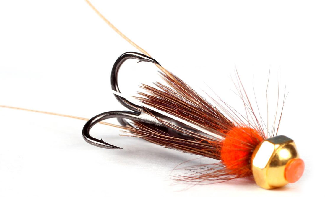 Guideline Tube Fly - Frances Hexagon fire red