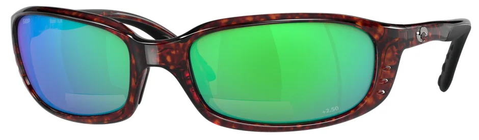 Costa Polarized Glasses Brine Readers Magnifier Tortoise (Green Mirror 580P +2.50)