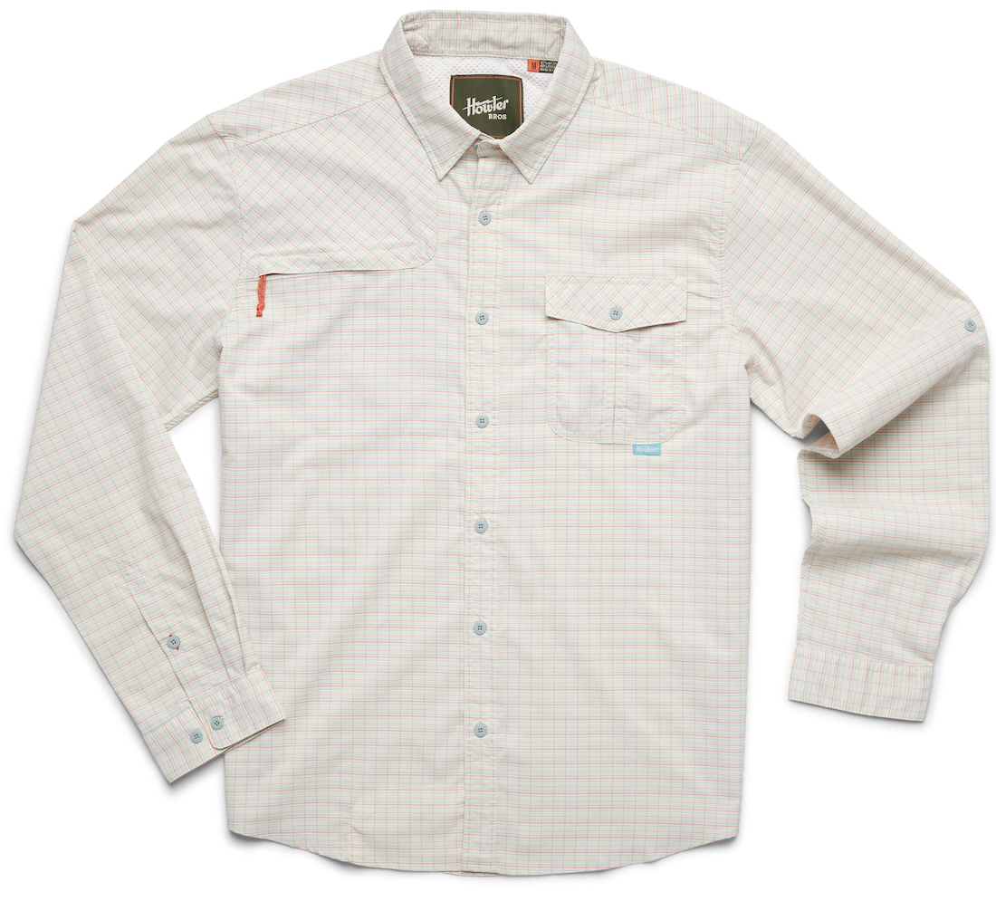 P-25814_Howler_Brothers_Matagorda_Shirt_Off_White_2 Howler Brothers Matagorda Sunshade Shirt Longsleeve - composition plaid : off white