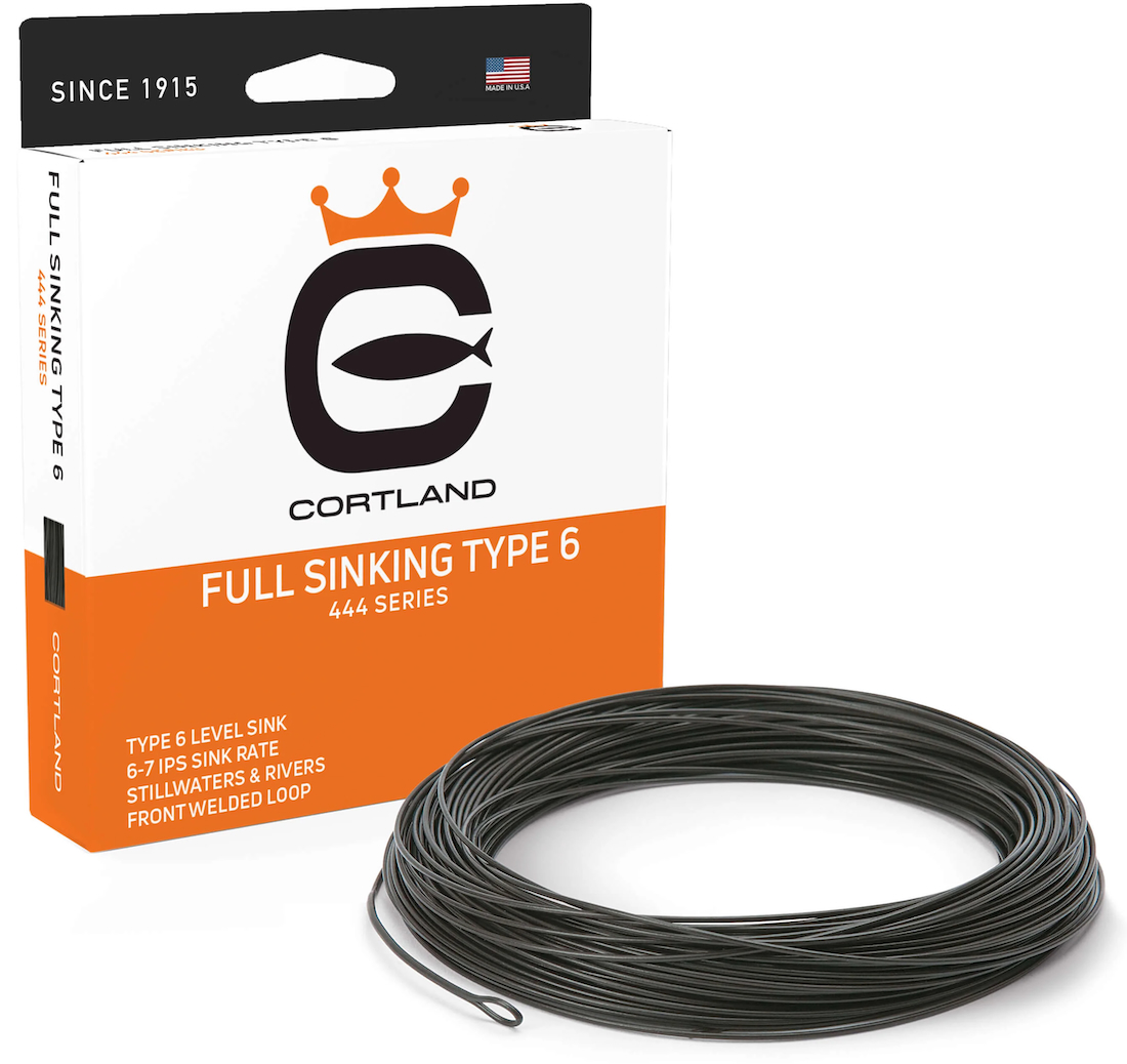 P-28524_Cortland_444_Vollsinkende_Fliegenschnur_Sink6_ Cortland 444 Full Sinking Flyline Type 6 Black fly line