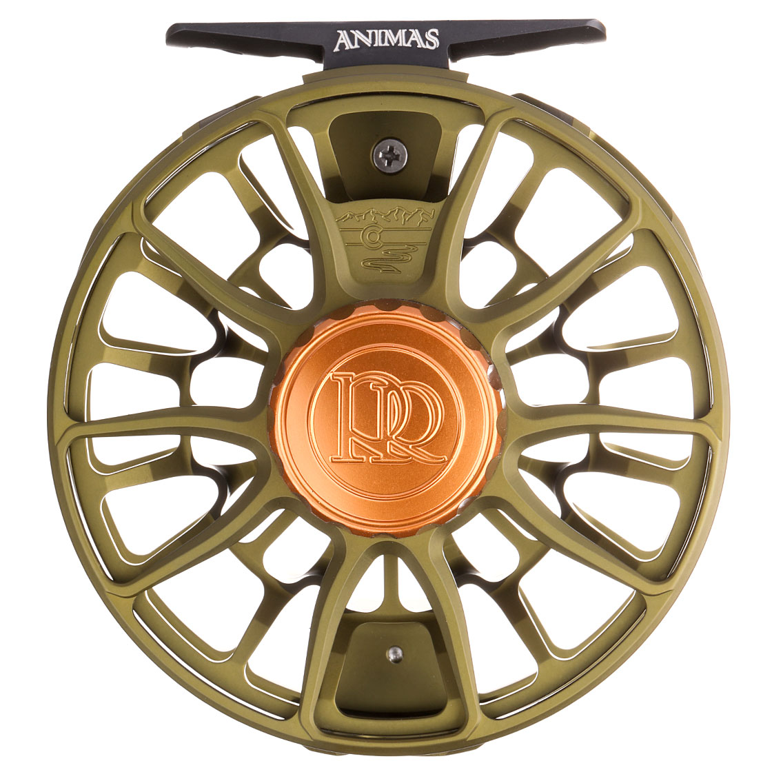 P-23074_Ross-Reels-Animas-Fliegenrolle-matte-olive_front Ross Reels Animas Fly Reel matte olive