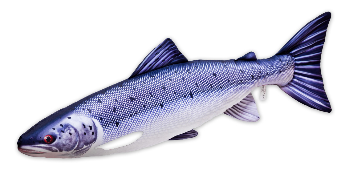 P-29177_Fischkissen-Kuscheltier_Atlantischer_Lachs_90cm Fish Pillow Soft Toy Atlantic Salmon 90cm