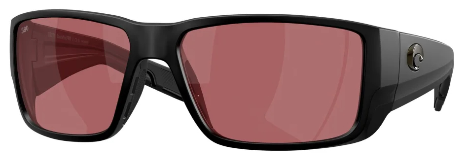 Costa Polarized Glasses Blackfin Pro Matte Black (Rose 580G)