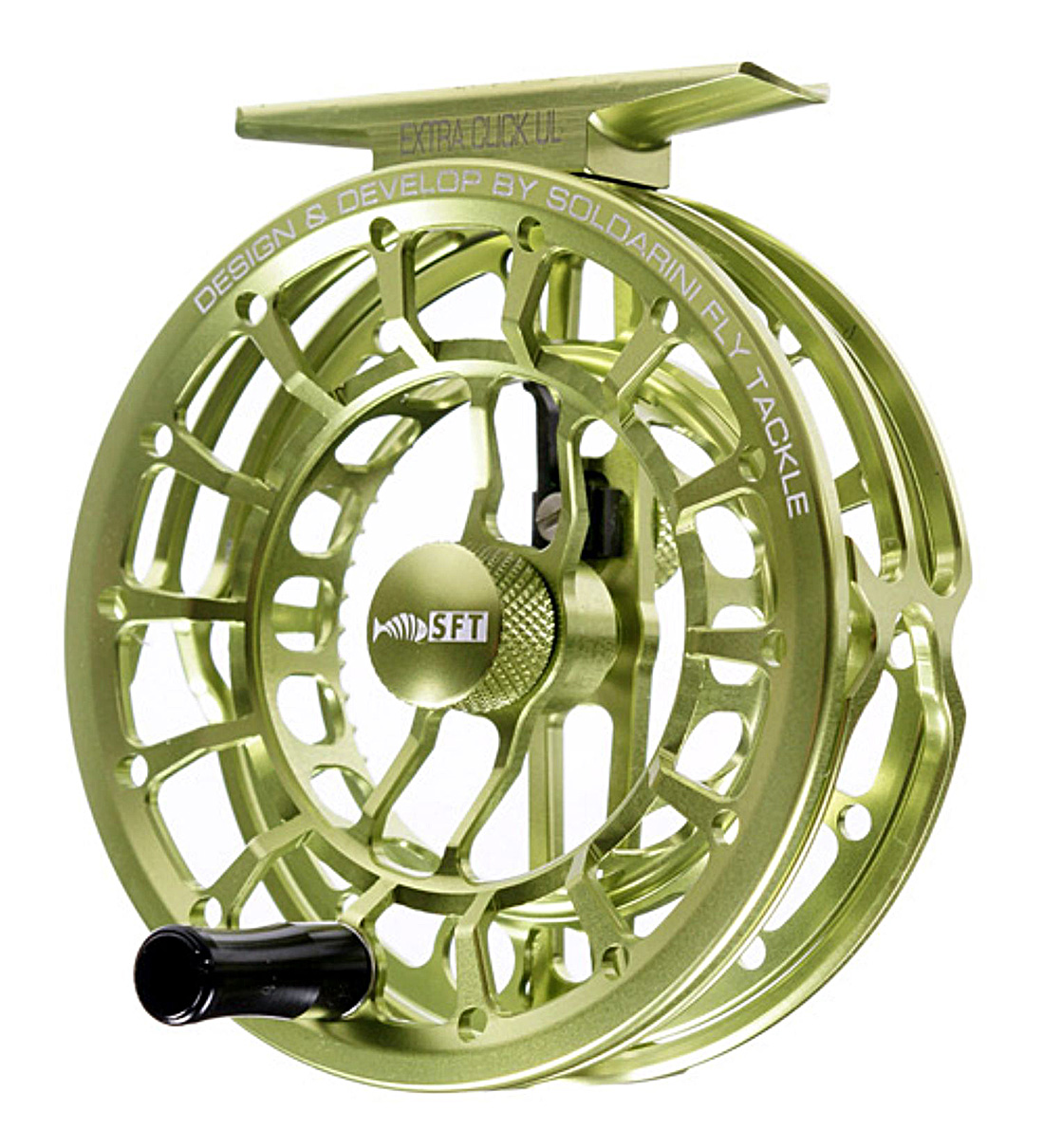Soldarini_Extra_Click_UL_Fliegenrolle_metallic_olive_1 Soldarini Extra Click UL Fly Reel metallic olive