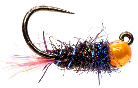 Fulling_Mill_Roza-s_Neon_Orange_Nymph Fulling Mill Tungsten Nymph - Roza's Neon Orange Nymph