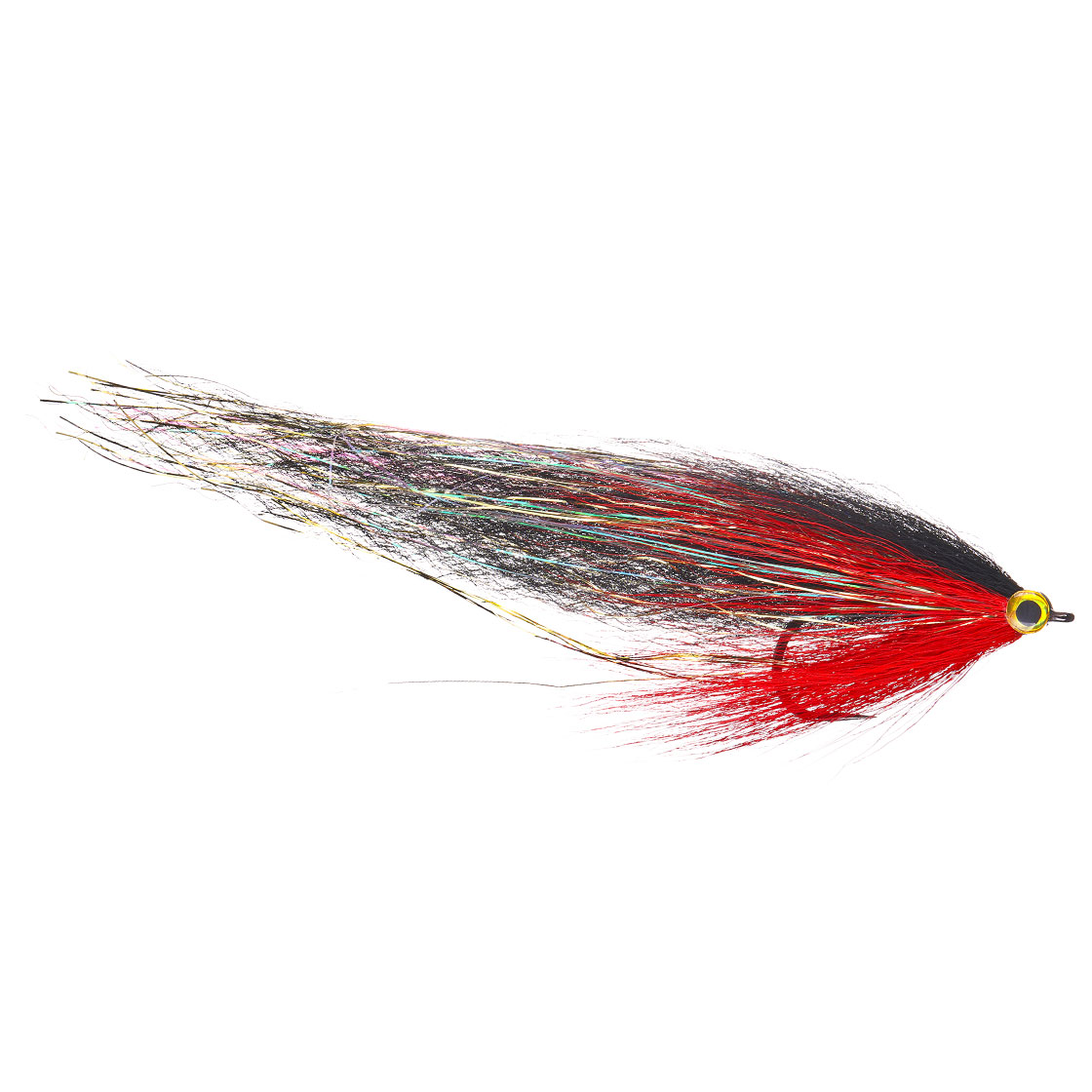 P-26816_Superflies-Hechtstreamer-Pike-Slinky-Deceiver-Black-Red Superflies Pike Streamer Pike Slinky Deceiver Black & Red