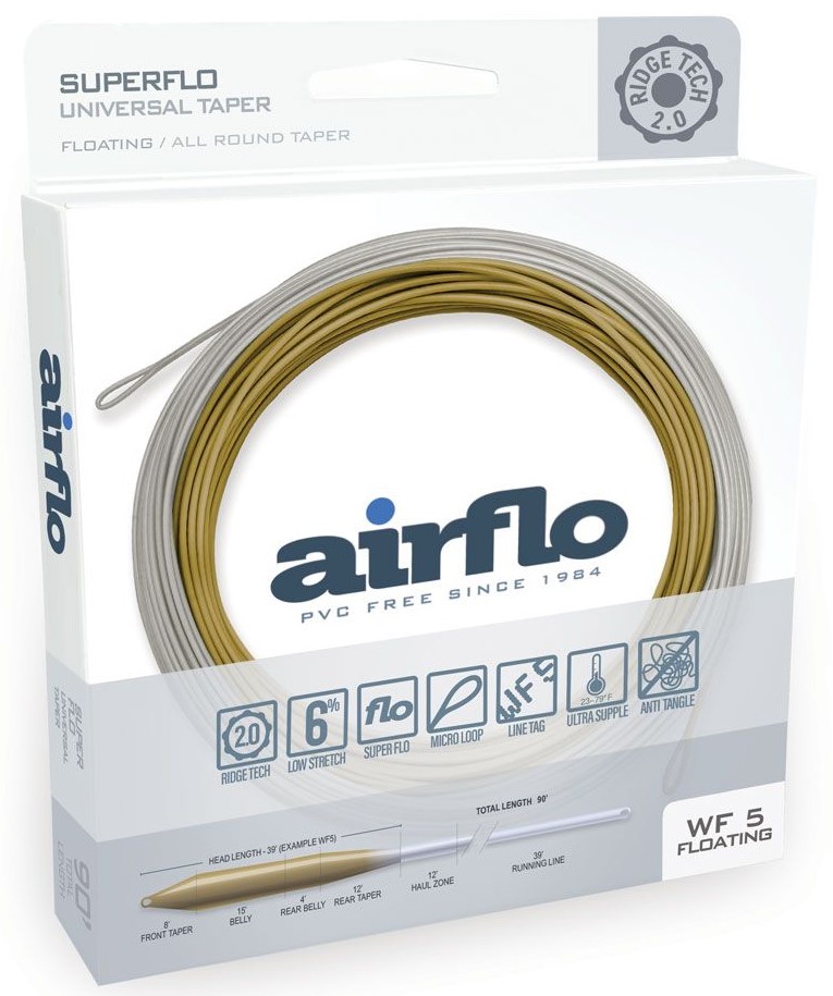 Airflo Ridge 2.0 Superflo Universal Taper Trout Floating Lichen/Driftwood