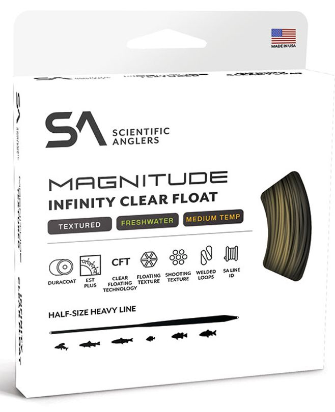 Scientific Anglers Magnitude Infinity Floating 10' Clear Tip WF Fly Line Buckskin