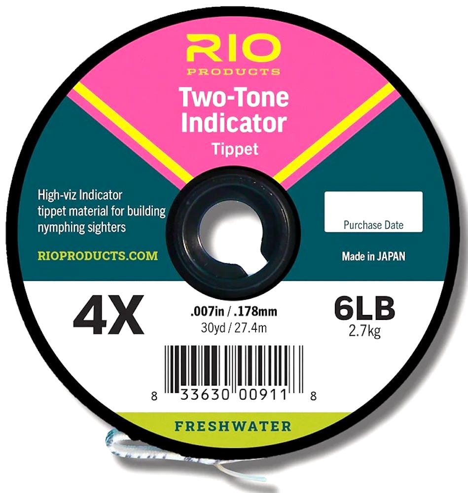 Rio 2-Tone Indicator Tippet Sighter Material fluo pink & fluo yellow