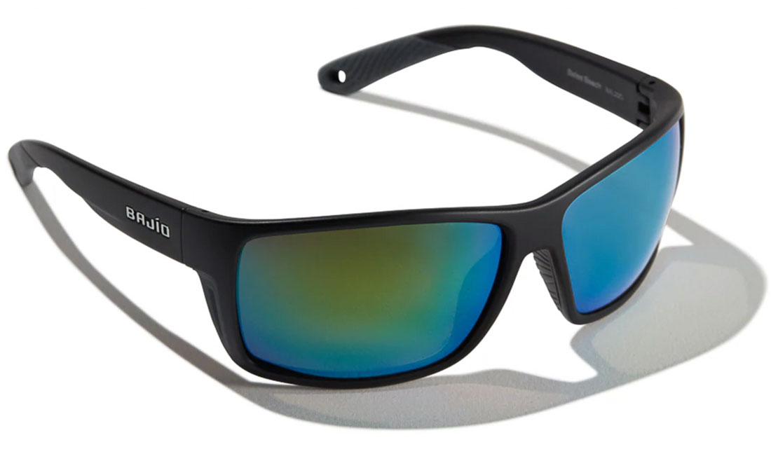 Bajio Polarized Glasses Bales Beach - Black Matte (Green Mirror Glass)