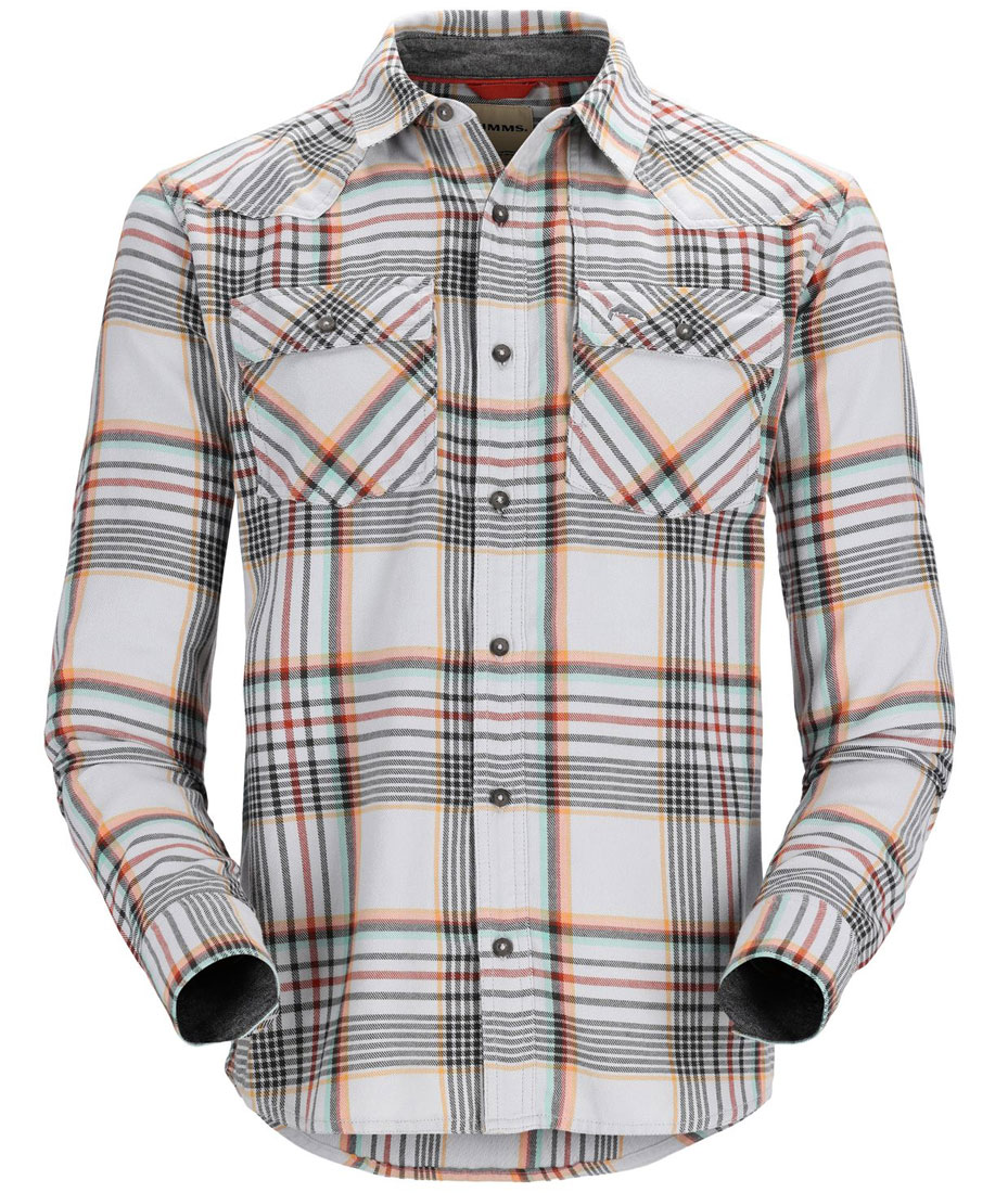 Simms Santee Flannel Shirt strl/clay/carbon neo plaid