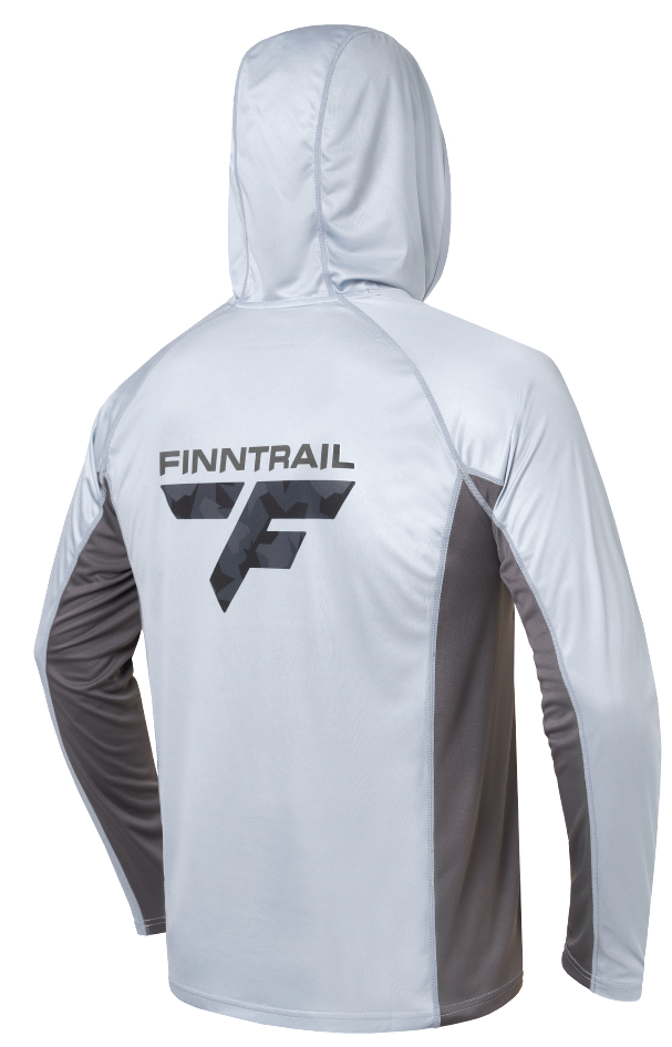 Finntrail Sunhoody Wave Big Logo grey Sonnenschutz UPF 50+