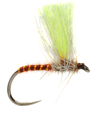 P-21120_fullingMill_HiVis_Cranked_Spinner Fulling Mill Dry Fly - Procter's Hi Vis Cranked Spinner Barbless