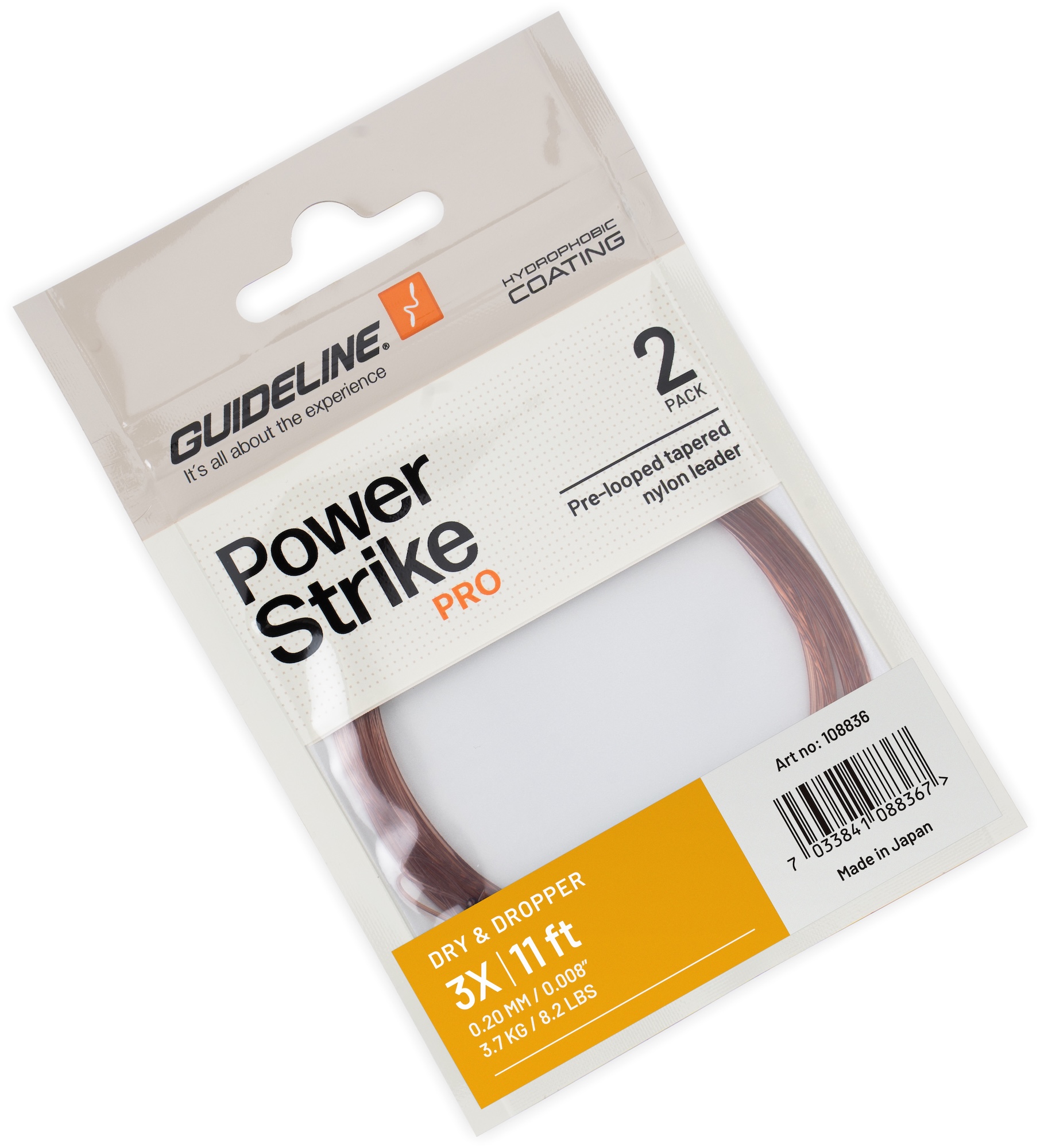 Guideline Dry & Dropper 11 ft Tapered Leader Leader