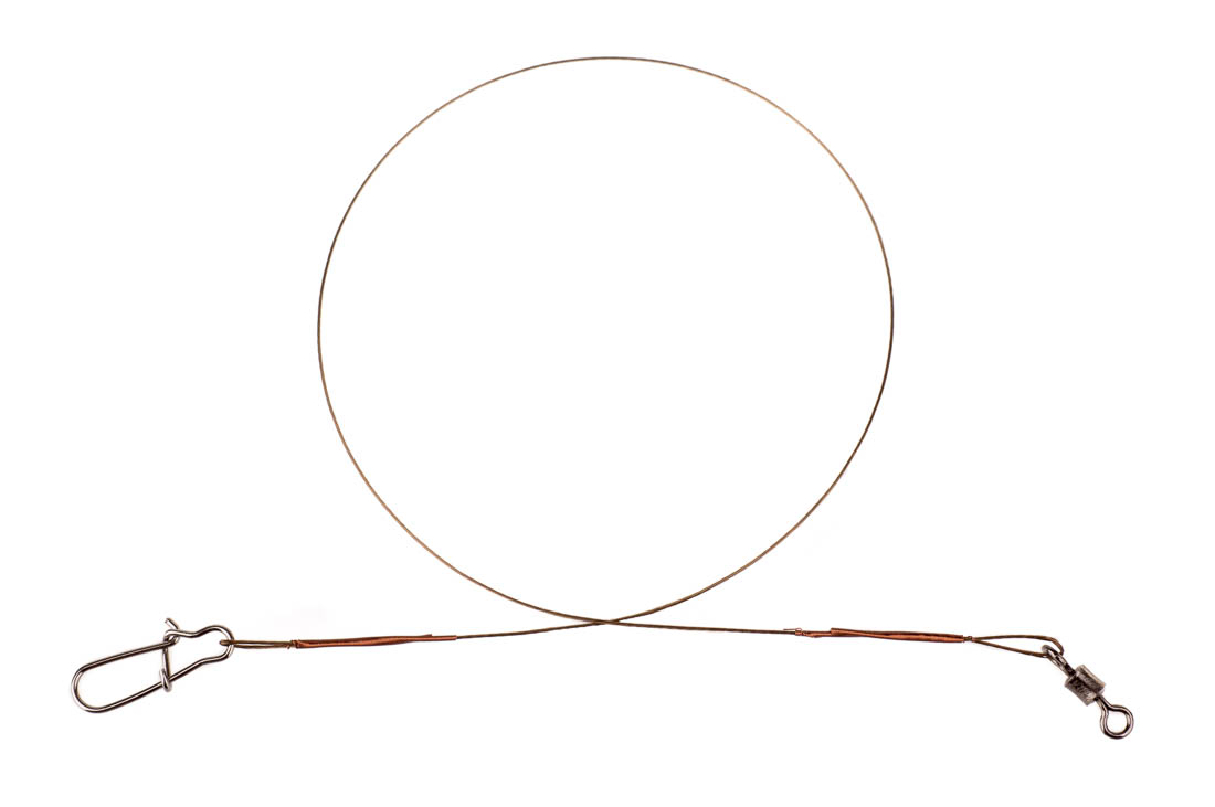 Profi-Blinker Wire leader with Carabiner and Swivel