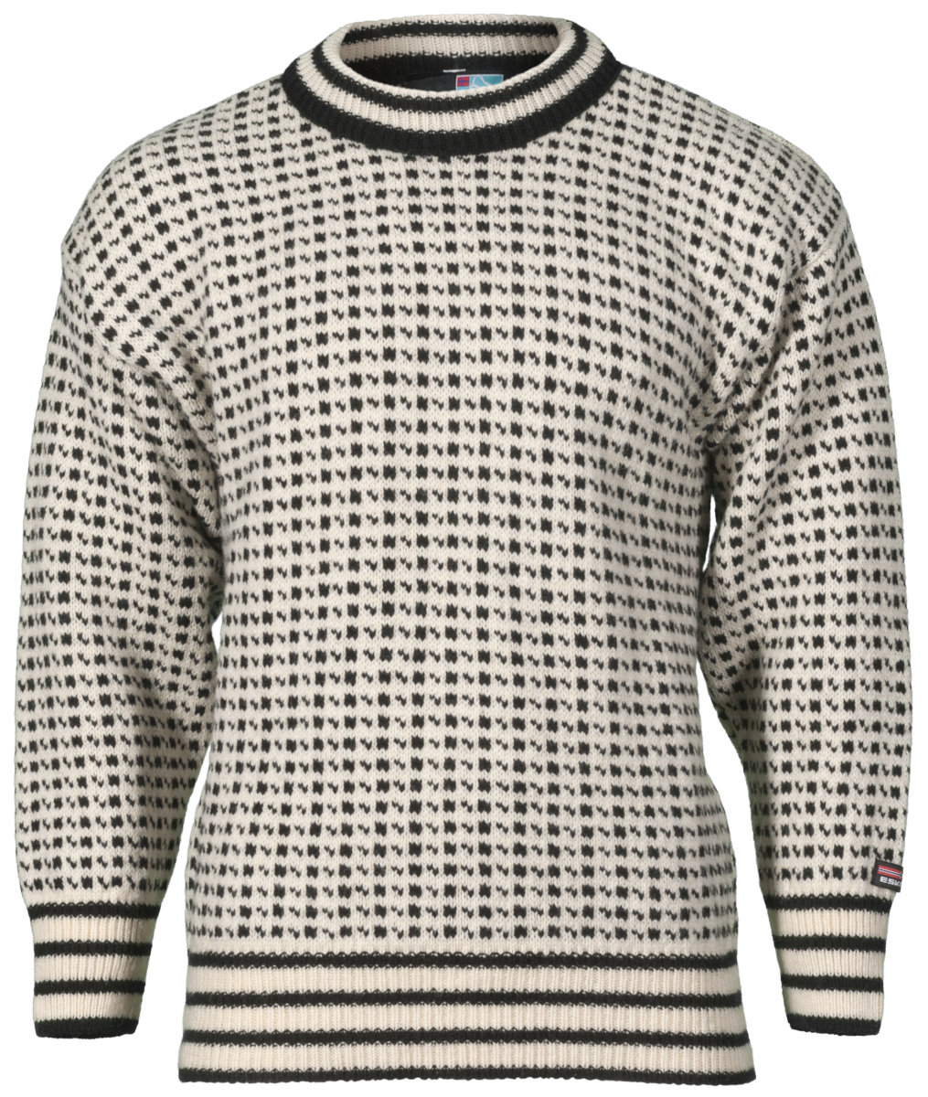 Bratens 100% Norway Islender Sweater Pullover white-black