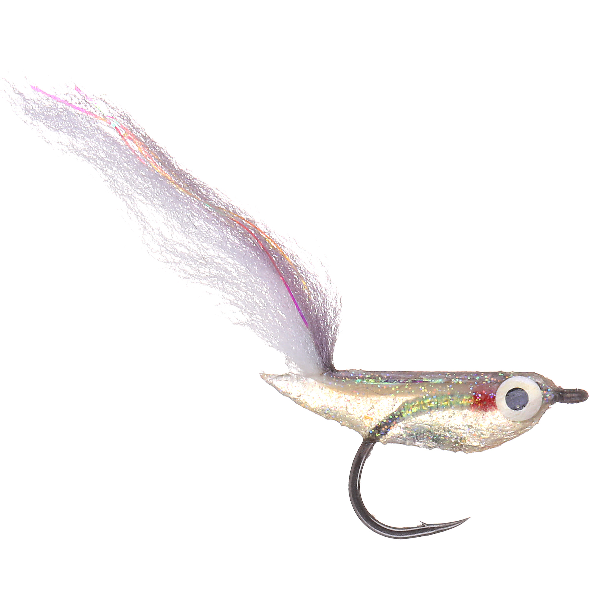 Enrico Puglisi GLASS MINNOW STREAMER - SILVER - #2/0 Enrico Puglisi GLASS MINNOW STREAMER - SILVER - #2/0