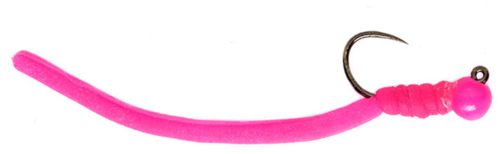 Fulling Mill Nymph - Tungsten Squirminator Hot Head Jig Pink Barbless