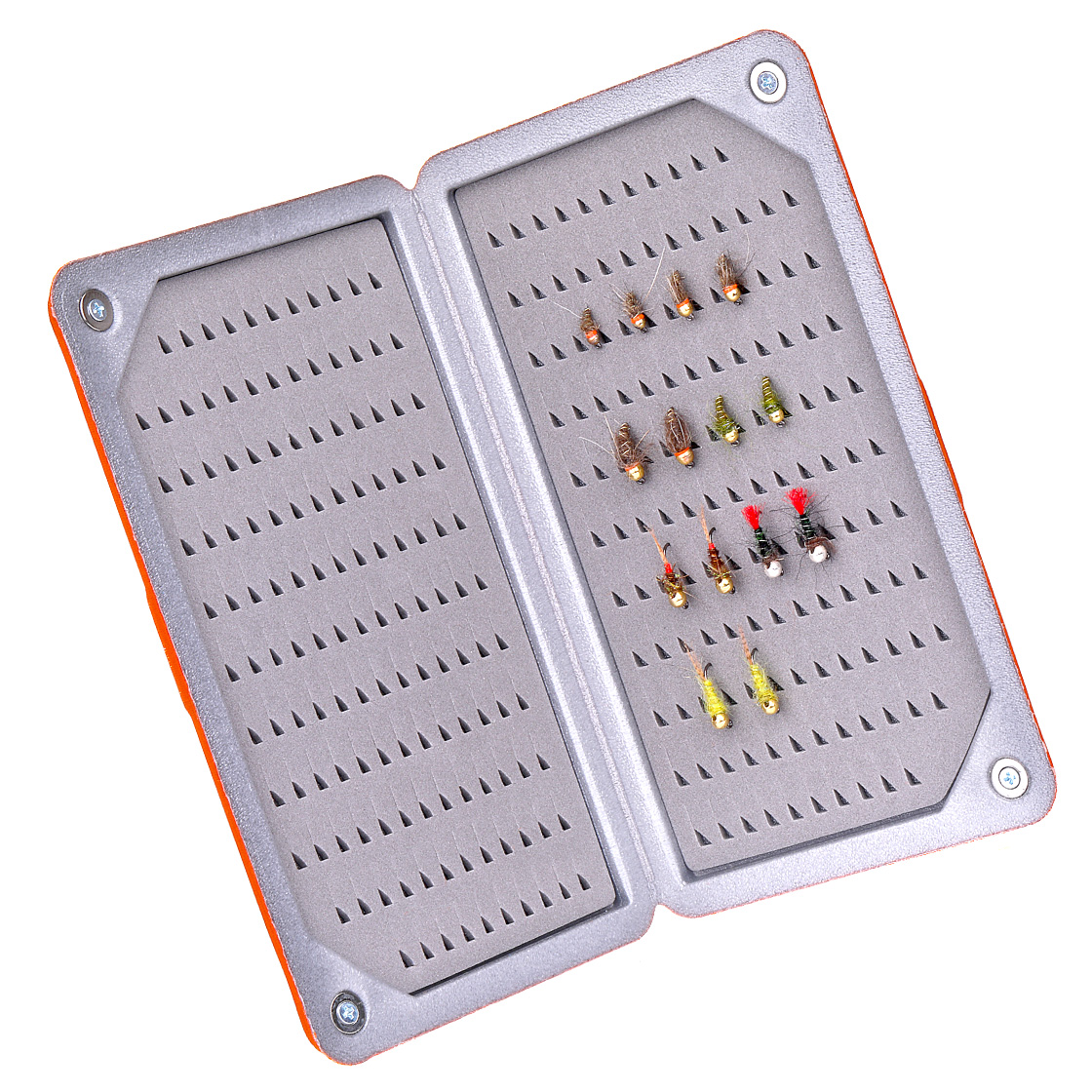 media/image/P-27150_adh-fishing-Tungsten-Nymphen-Set-14-Stuck-on-AHREX-by-Superflies-Dose-orange.jpg adh-fishing Tungsten nymph set 14 pieces on AHREX by Superflies box orange